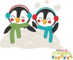 Penguins in Snow