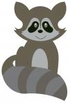 Woodland Friends Collection: Raccoon with Striped Tail