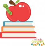 Apple With Worm on Books