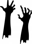 Halloween Window Silhouettes: Creepy Hands