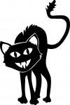 Halloween Window Silhouettes: Black Cat