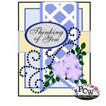 Card with Rhinestone Flourish