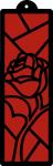 Beauty and the Beast Bookmarks Collection: Stained Glass Rose