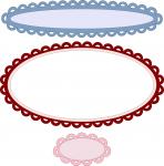 Wedding Embellishment Collection>Loop Edge Oval Frames and Tags