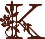 Fall Leaves Monogram Collection: K
