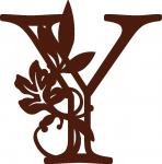 Fall Leaves Monogram Collection: Y