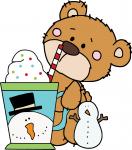 Bear with Snowman and Drink