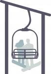 Snowboard Couple on Lift
