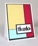 Easy Thank You Cards Collection: Color Block Thanks Card