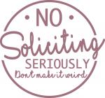 Home Signs Collection: No Soliciting2