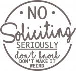 Home Signs Collection: No Soliciting