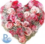 Watercolor Heart of Roses Click HERE for SVG