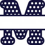 Split Letter Monogram Collection: Tall M