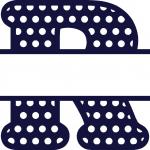 Split Letter Monogram Collection: Tall R