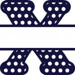 Split Letter Monogram Collection: Tall X