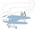 Plane with Banner Silhouette