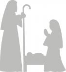 Simple Nativity Silhouette