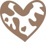 Animal Print Heart Cow Spots