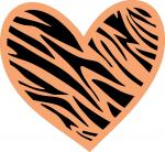 Animal Print Heart Tiger Stripe