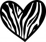 Animal Print Heart Zebra Stripe