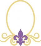 Fleur de Lis/Lys Oval Frame