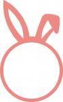 Bunny Ear Monogram Frame