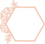 Floral Hexagon Frame