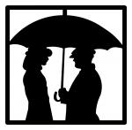 Couple Under Umbrella