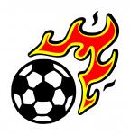 Soccer Ball with Flames