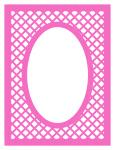 Frame with Oval and Lattice