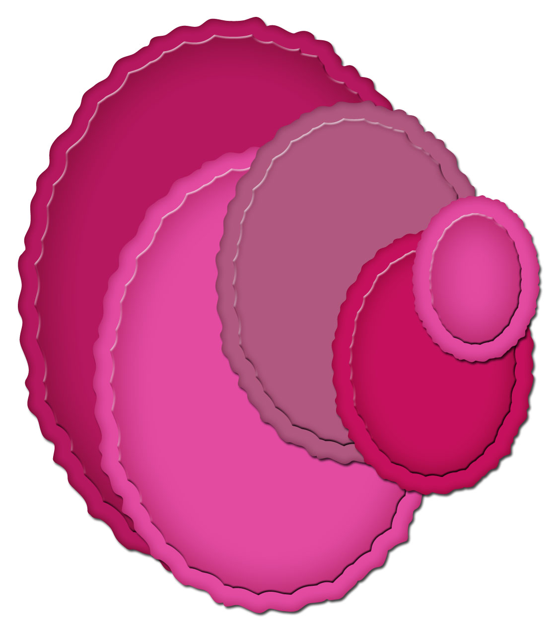 Deckled Edge Classic Ovals S4-259