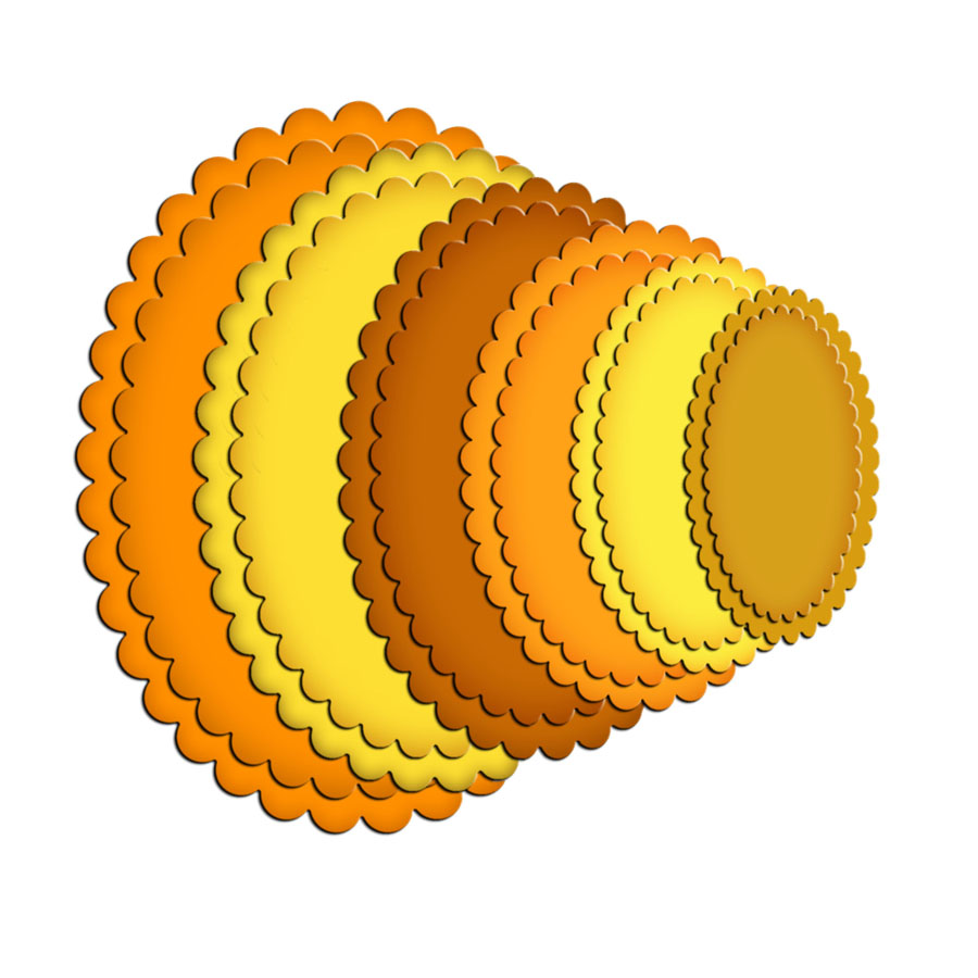 Petite Scalloped Oval S4-141