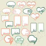 Speech Bubble Sentiments Collection 