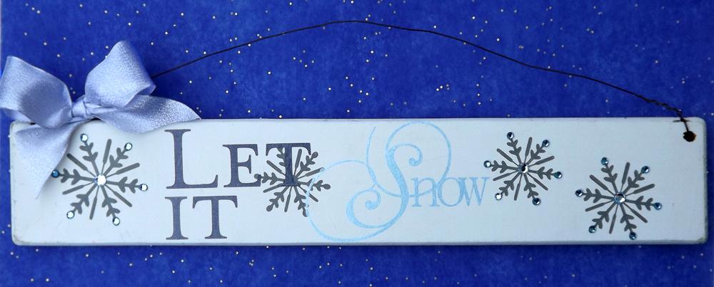 Let It Snow Painted Sign