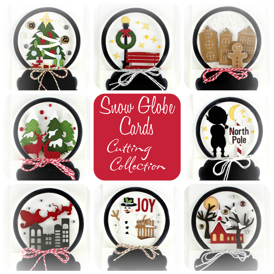 Snow Globe Cards Cutting Collection WPC, SVG and AI Pazzles Craft Room