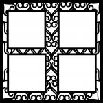 Wedding Embellishment Collection>Heart Lattice Overlay 4 Frames