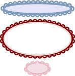 Wedding Embellishment Collection>Loop Edge Oval Frames and Tags