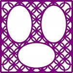 Wedding Embellishment Collection>Rings Diagonal Lattice 3 Oval Frames