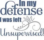 DIY Signs Collection: In My Defense I was Left Unsupervised