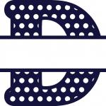 Split Letter Monogram Collection: Tall D