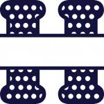 Split Letter Monogram Collection: Tall H