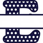 Split Letter Monogram Collection: Tall E