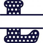 Split Letter Monogram Collection: Tall L