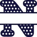 Split Letter Monogram Collection: Tall N