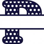 Split Letter Monogram Collection: Tall P