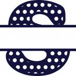 Split Letter Monogram Collection: Tall S