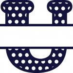 Split Letter Monogram Collection: Tall U