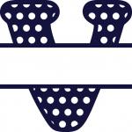 Split Letter Monogram Collection: Tall V