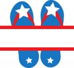 Star Flip Flop Monograms