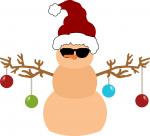 Sand Snowman with Ornaments